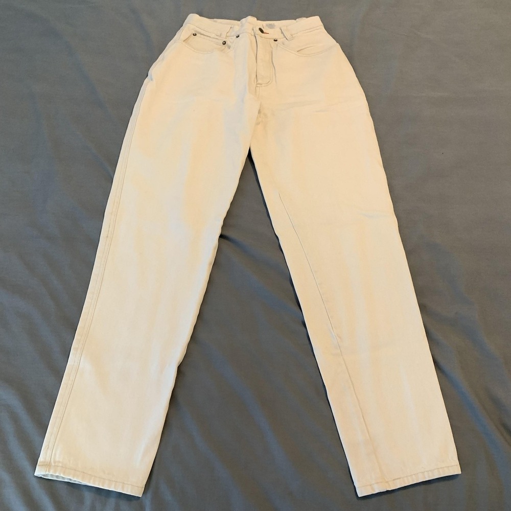 ACA Jeans Womans 30x30 White Stonewashed‎ Regular Fit Straight Denim Pants VTG.
